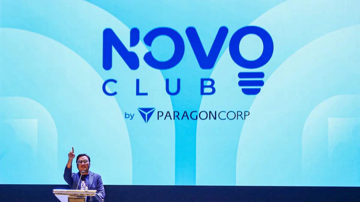 CEO Paragon Nurhayati Subakat Entrepreneurship Institute (NSEI) Salman Subakat memberikan paparan pada acara Novo Club Batch 4 di Jakarta, Sabtu (25/4/2026). (Salman Toyibi/Jawa Pos)