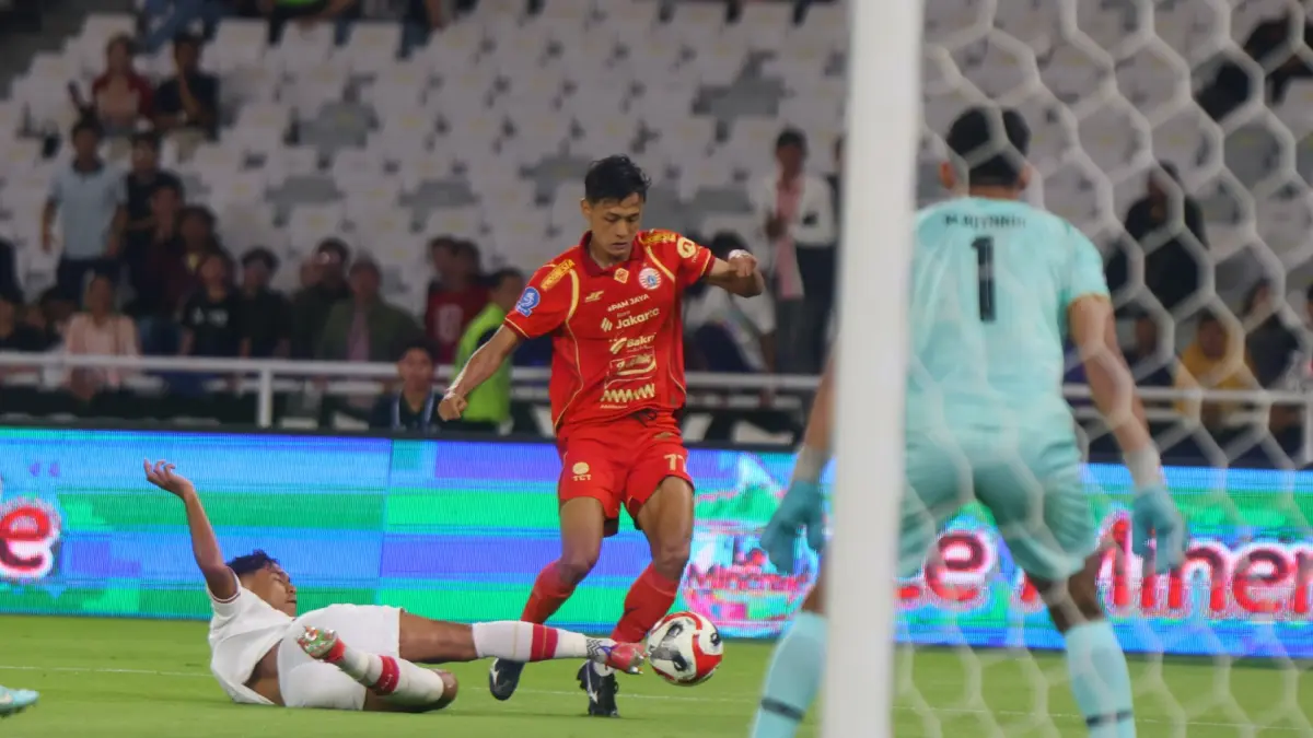 Persija Jakarta vs Persis Solo pada pertandingan Super League 2025/2026 di SUGBK, Jakarta, Senin (27/4/2026). (Dery Ridwansah/ JawaPos.com)