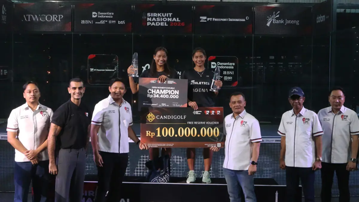 Penyelenggaraan Sirkuit Nasional (Sirnas) Padel Open 2026 Seri II mencatat sejarah baru dalam perkembangan padel di Indonesia. Kompetisi padel di Kota Semarang, Jawa Tengah. (Nur Chamim/Jawa Pos Radar Semarang)