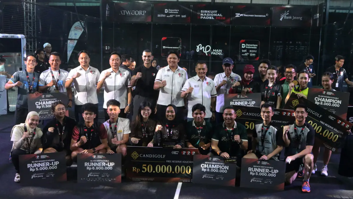 Penyelenggaraan Sirkuit Nasional (Sirnas) Padel Open 2026 Seri II mencatat sejarah baru dalam perkembangan padel di Indonesia. Kompetisi padel di Kota Semarang, Jawa Tengah. (Nur Chamim/Jawa Pos Radar Semarang)