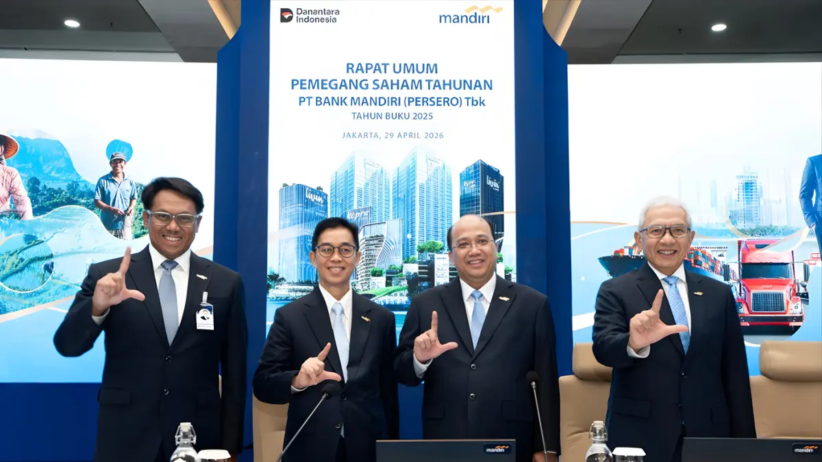 Rapat Umum Pemegang Saham Tahunan (RUPST) di Menara Mandiri, Jakarta, Rabu (29/4/2026).