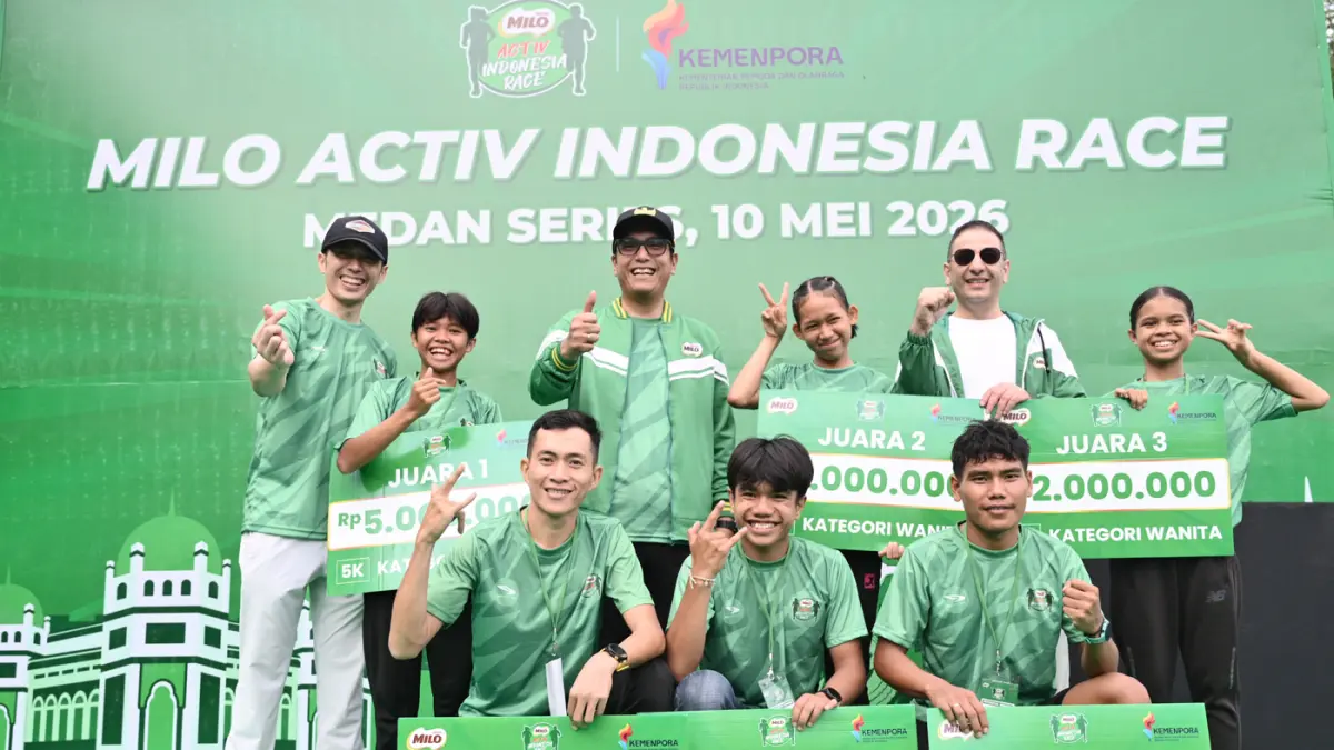 Para pemenang MILO ACTIV Indonesia Race 2026 Medan Series