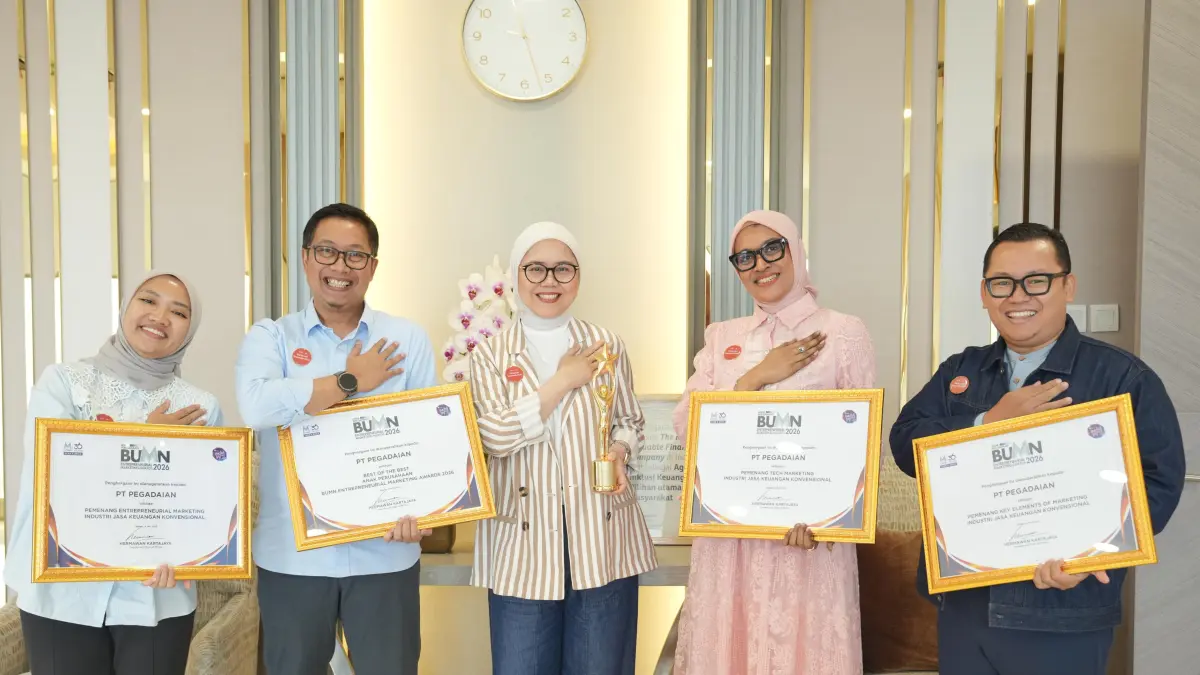 Melayani Sepenuh Hati, Pegadaian Raih Predikat 'Best of the Best' di BUMN Entrepreneurial Marketing Awards 2026 - Image