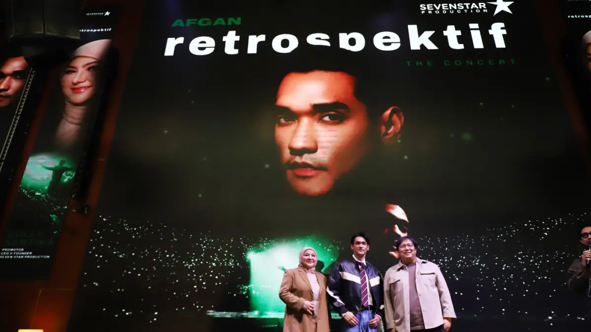 Penyanyi Afgan mengumumkan secara resmi rencana konser tunggal terbaru Afgan bertajuk Afgan retrospektif: The Concert pada konferensi pers di Jakarta (13/05/2026). (Dery Ridwansah/ JawaPos.com)