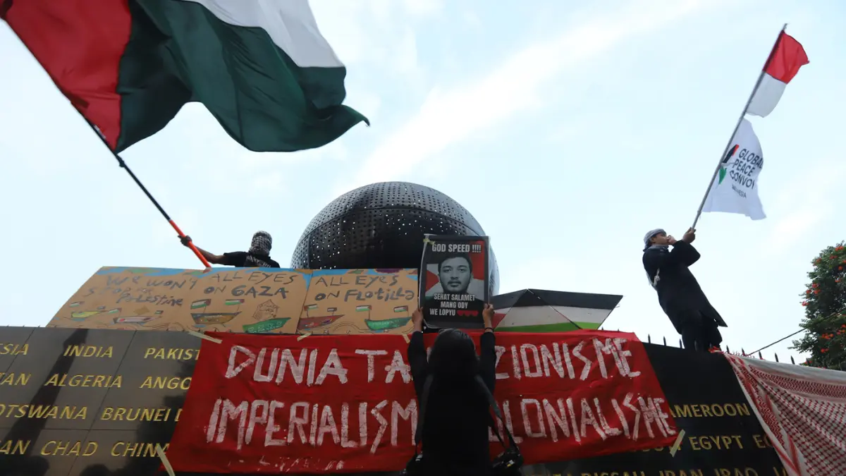 Aksi solidaritas bagi WNI dan Jurnalis yang diculik Israel - Image