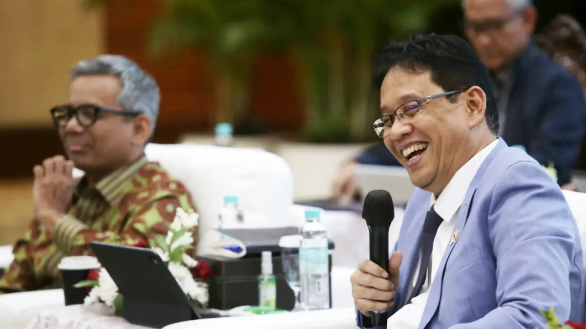 Menteri Keuangan Purbaya Yudhi Sadewa saat konferensi pers APBN KiTa edisi Mei 2026 di Jakarta, Selasa (19/5/2026. (Dery Ridwansah/ JawaPos.com)