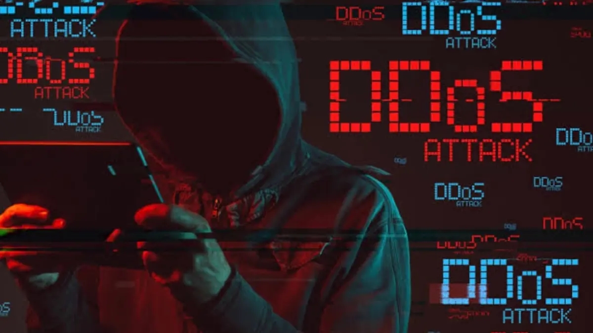Ilustrasi serangan siber jenis DDoS. (Redware) - Image