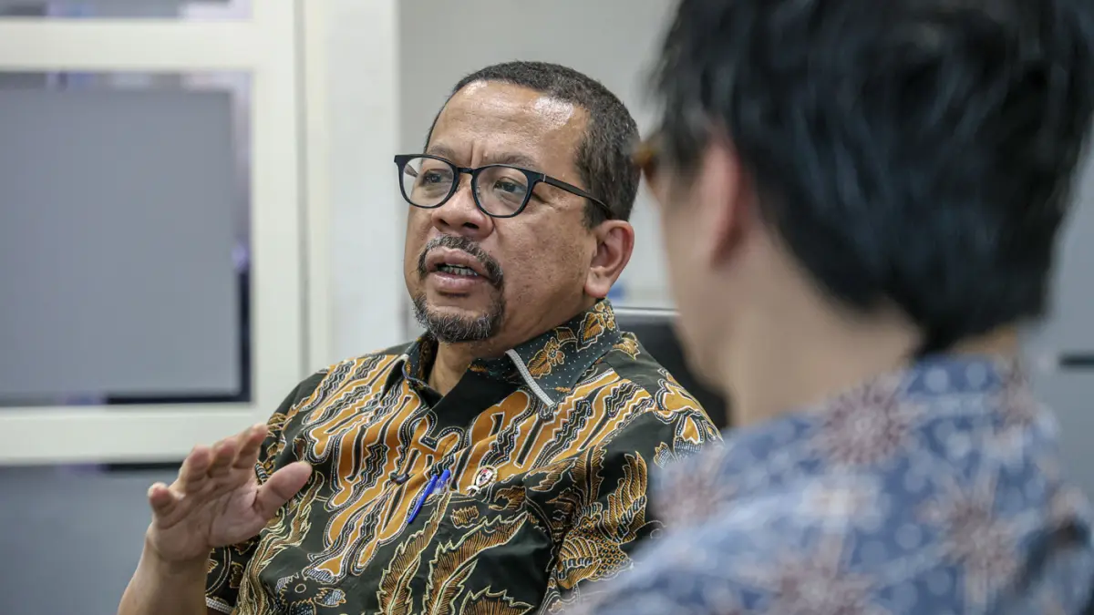 Kepala Badan Komunikasi Pemerintah (Bakom) RI Muhammad Qodari mengunjungi kantor Redaksi Jawa Pos di Jakarta, Jumat (08/05/2026). Kunjungan tersebut diisi diskusi mengenai perkembangan industri media, komunikasi pemerintah, hingga promosi mobil nasional M