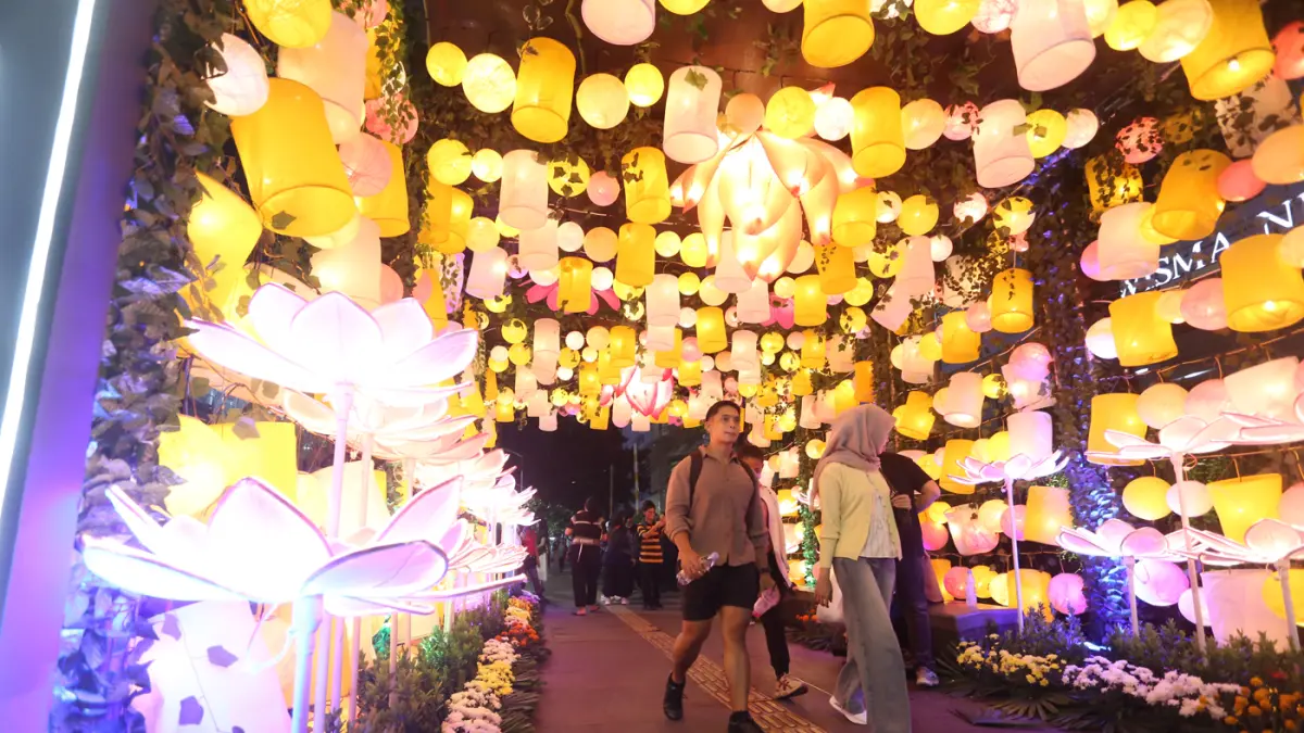 Festival Illumination of Jakarta: Glow of Peace di Bundaran HI, Jakarta, Jum'at (29/5/2026). (Dery Ridwansah/ JawaPos.com)