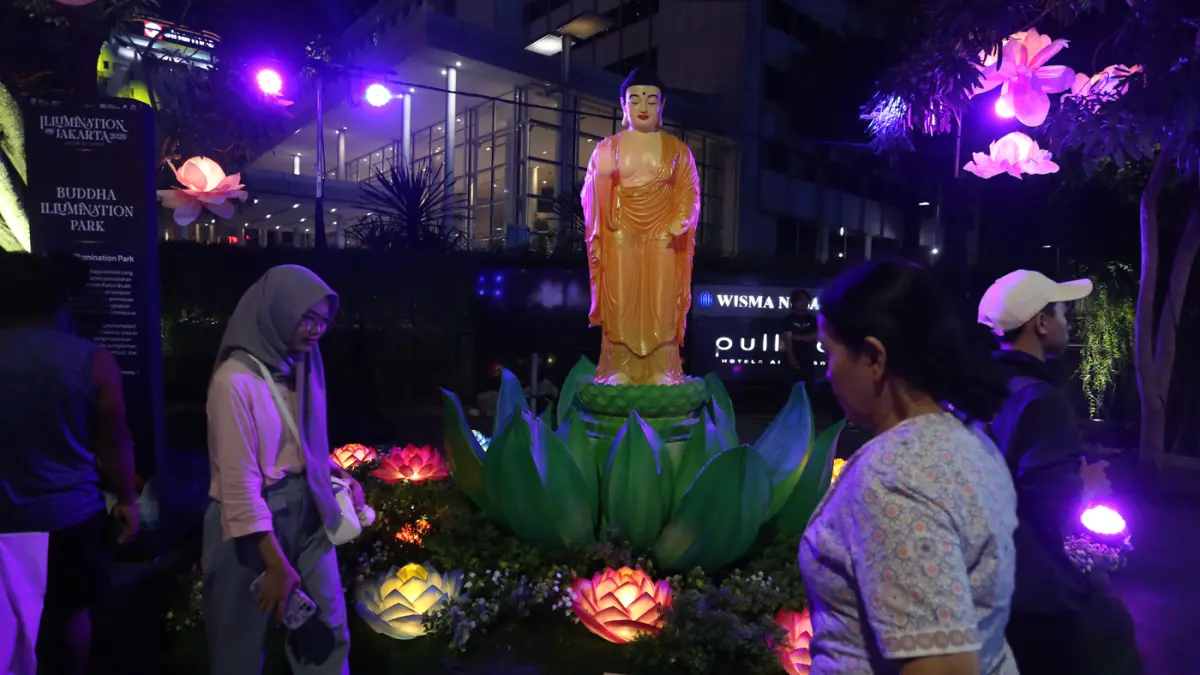 Festival Illumination of Jakarta: Glow of Peace di Bundaran HI, Jakarta, Jum'at (29/5/2026). (Dery Ridwansah/ JawaPos.com)