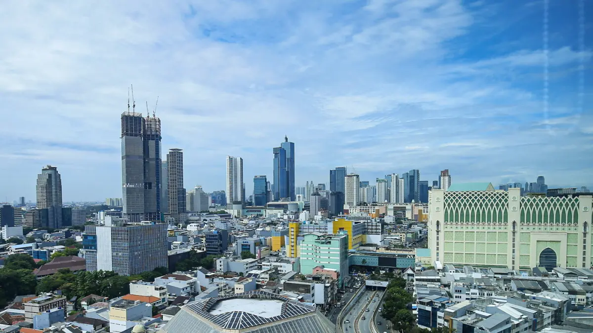 Pemandangan gedung bertingkat di Jakarta, Kamis (28/5/2026). (Salman Toyibi/Jawa Pos)