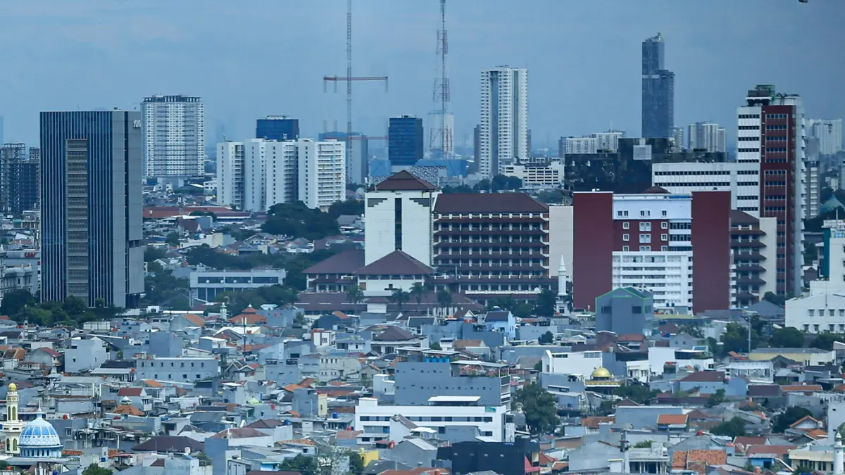 Pemandangan gedung bertingkat di Jakarta, Kamis (28/5/2026). (Salman Toyibi/Jawa Pos)