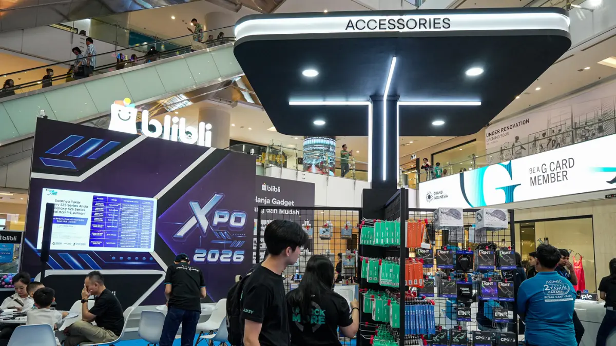 Pengunjung melihat produk yang dijual di Blibli XPO 2026 di Jakarta, Jumat (29/5/2026). (Salman Toyibi/Jawa Pos)