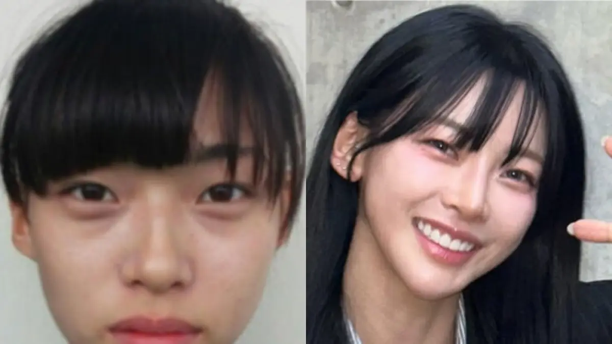 Potret Kim Min Ji terkait perubahan visualnya. (Naver dan Instagram @arb0r_day) - Image