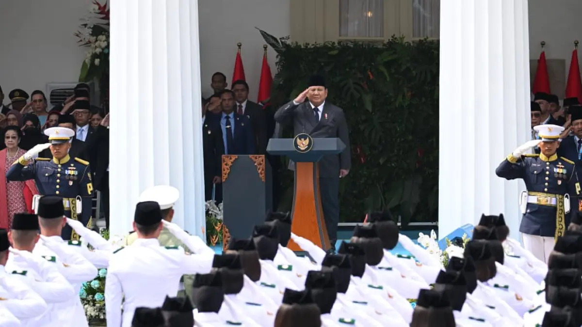 Presiden Prabowo pimpin upacara peringatan Hari Lahir Pancasila - Image