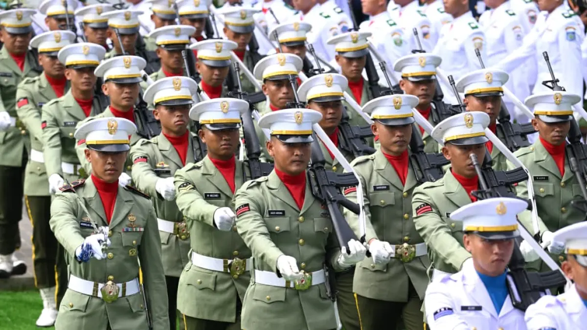 Upacara peringatan Hari Lahir Pancasila di Lapangan Gedung Pancasila, kompleks Kementerian Luar Negeri, Jakarta, Senin (1/6/2026). (Biro Setpres)