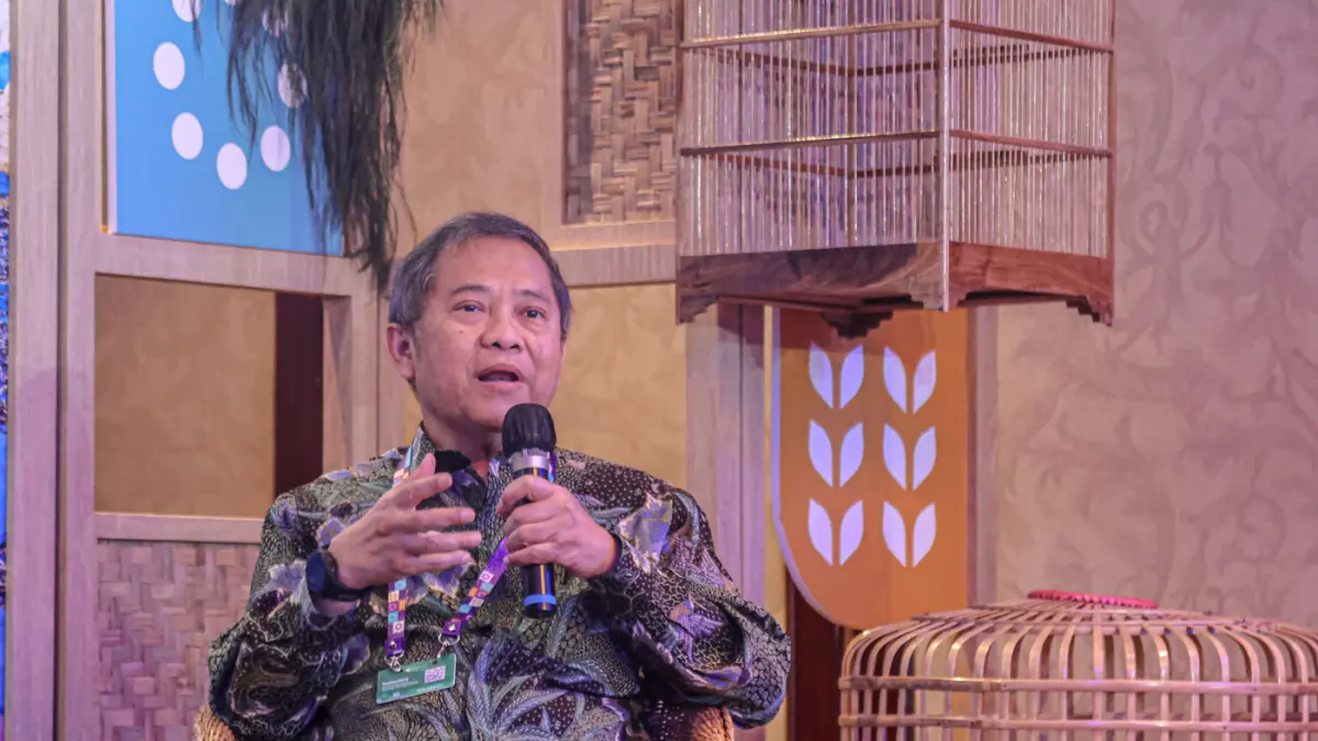 Mantan Menteri Komunikasi dan Digital Indonesia Ke-lima pada Kabinet Kerja (2014–2019) Rudiantara menyampaikan sambutannya press conference di acara The 2026 Asia Grassroots Forum di Jakarta, Kamis (04/06/2026). (Hanung Hambara/Jawa Pos)