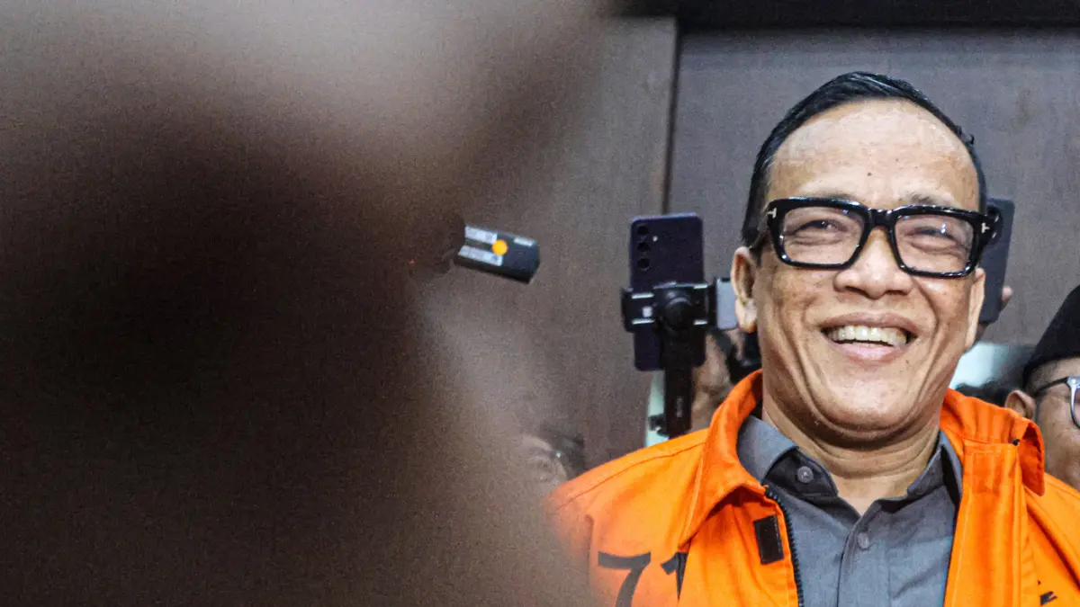 Mantan Wakil Menteri Ketenagakerjaan (Wamenaker) Immanuel "Noel" Ebenezer Gerungan datang menghadiri sidang putusan di Pengadilan Tipikor Jakarta, Kamis (05/06/2026). (Hanung Hambara/ Jawa Pos)