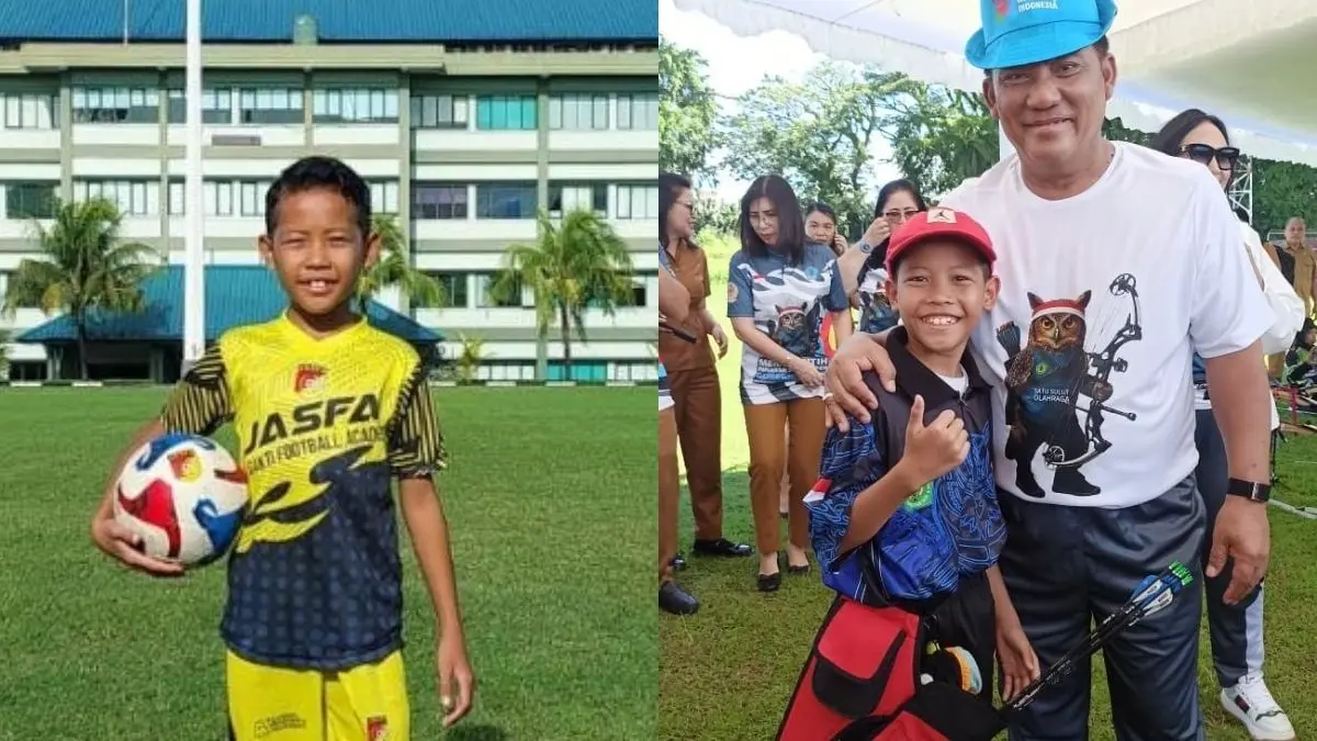 Nyo aktif bermain sepak bola dan panahan. (Dok. Intan for JawaPos.com)