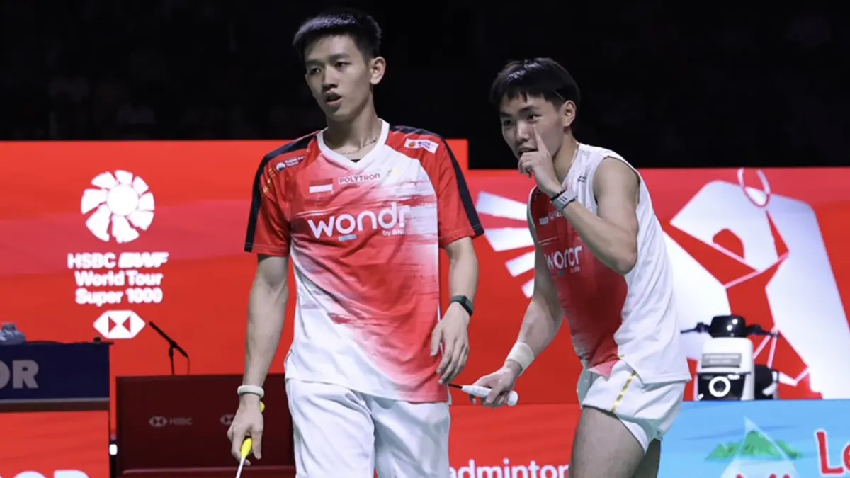 Jadwal final Indonesia Open 2026 hari ini di Istora Senayan. Raymond/Joaquin berjuang meraih gelar juara. (Dok. PBSI) - Image