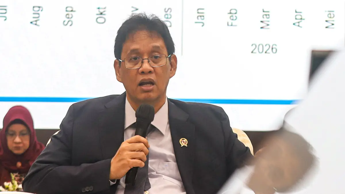 Menteri Keuangan Purbaya Yudhi Sadewa memberikan paparan pada konferensi pers APBN KiTa di Jakarta, Jumat (5/6/2026). (Salman Toyibi/Jawa Pos)