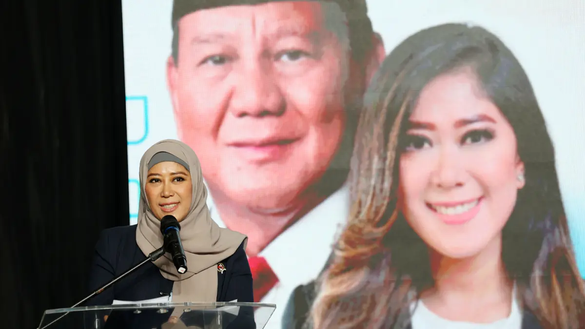 Menteri Komunikasi dan Digital Meutya Hafid saat Peluncuran Buku Saku: Digital Well-being Pada Remaja di Jakarta, Senin (8/6/2026). (Dery Ridwansah/ JawaPos.com)