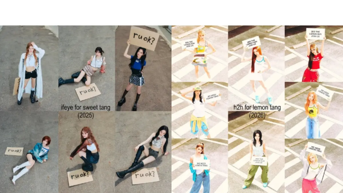 Perbandingan konsep foto ifeye dan Hearts2Hearts (X @MALSIZZYANG)