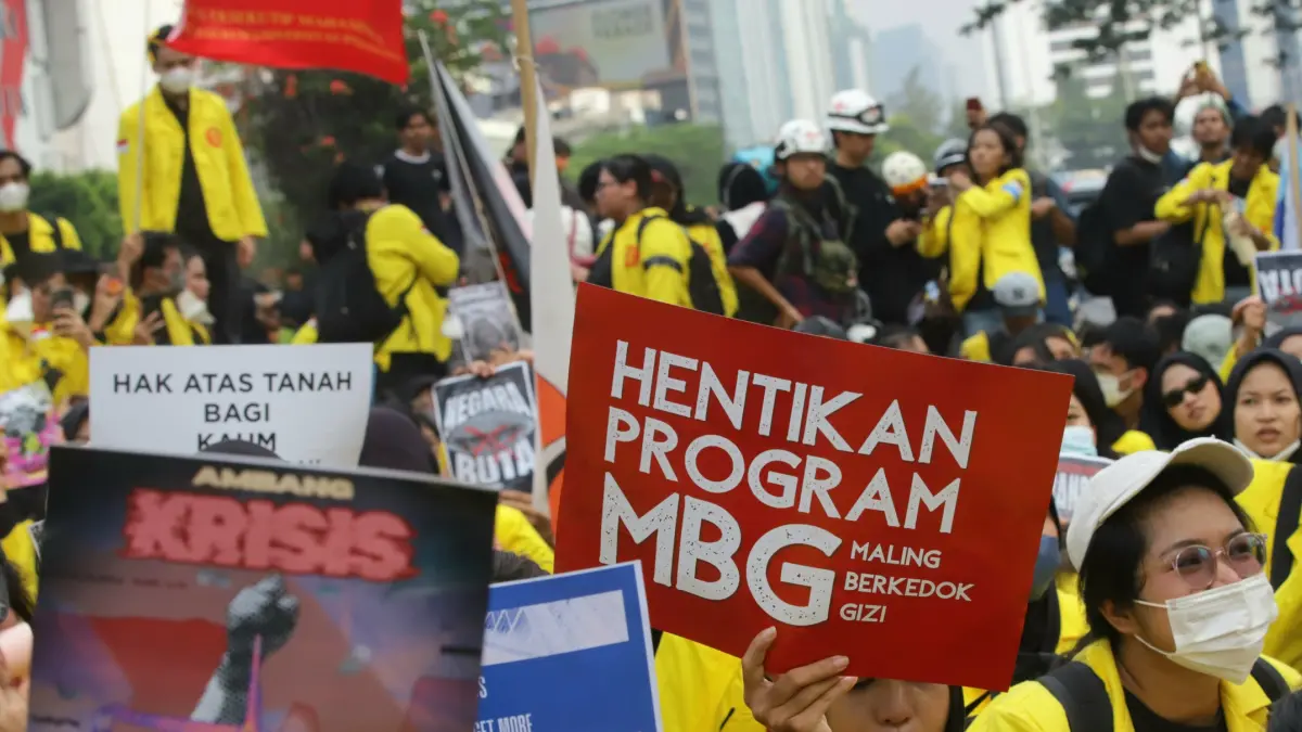 Aksi Unjuk Rasa Mahasiswa - Image