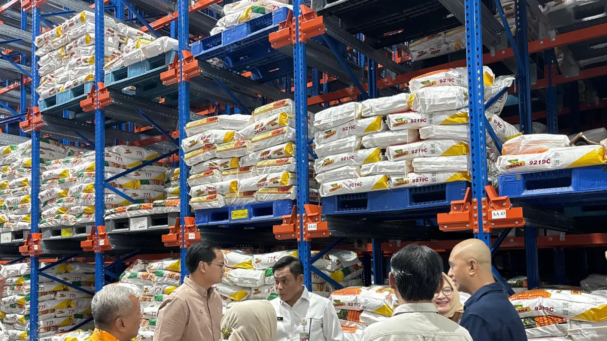 pelepasan ekspor perdana 30 ton benih jagung bioteknologi varietas DK95R dari Bayer Indonesia ke Vietnam, Kamis (11/6/2026)