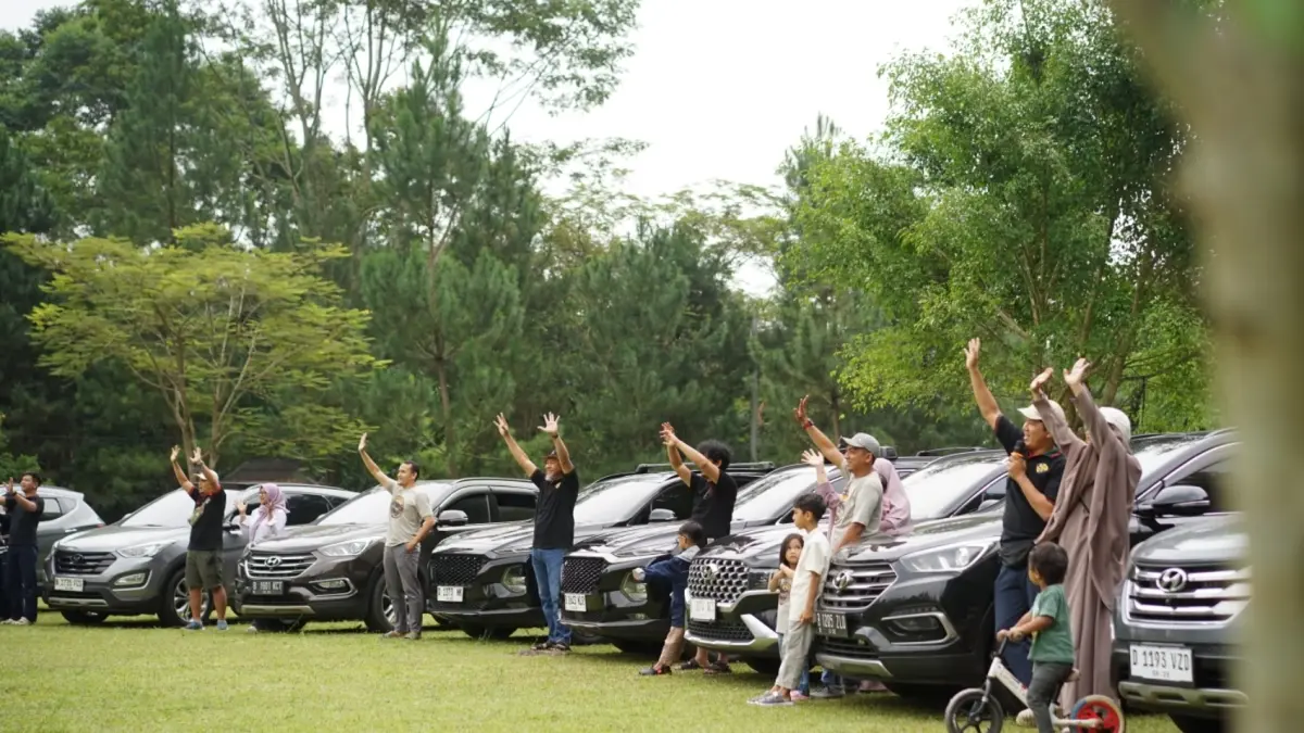 90 Peserta Ramaikan Camping Perdana Komunitas Hyundai Santa Fe di Kuningan - Image