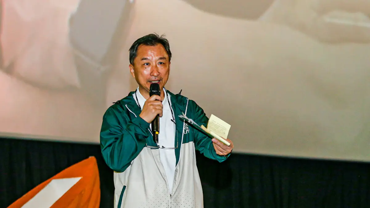 Chief Growth Officer PT Diamond Food Indonesia Widianto Juwono pada acara konferensi pers Brook Farm Almond Run 2026 di Jakarta, Kamis (18/6/2026). (Salman Toyibi/Jawa Pos)