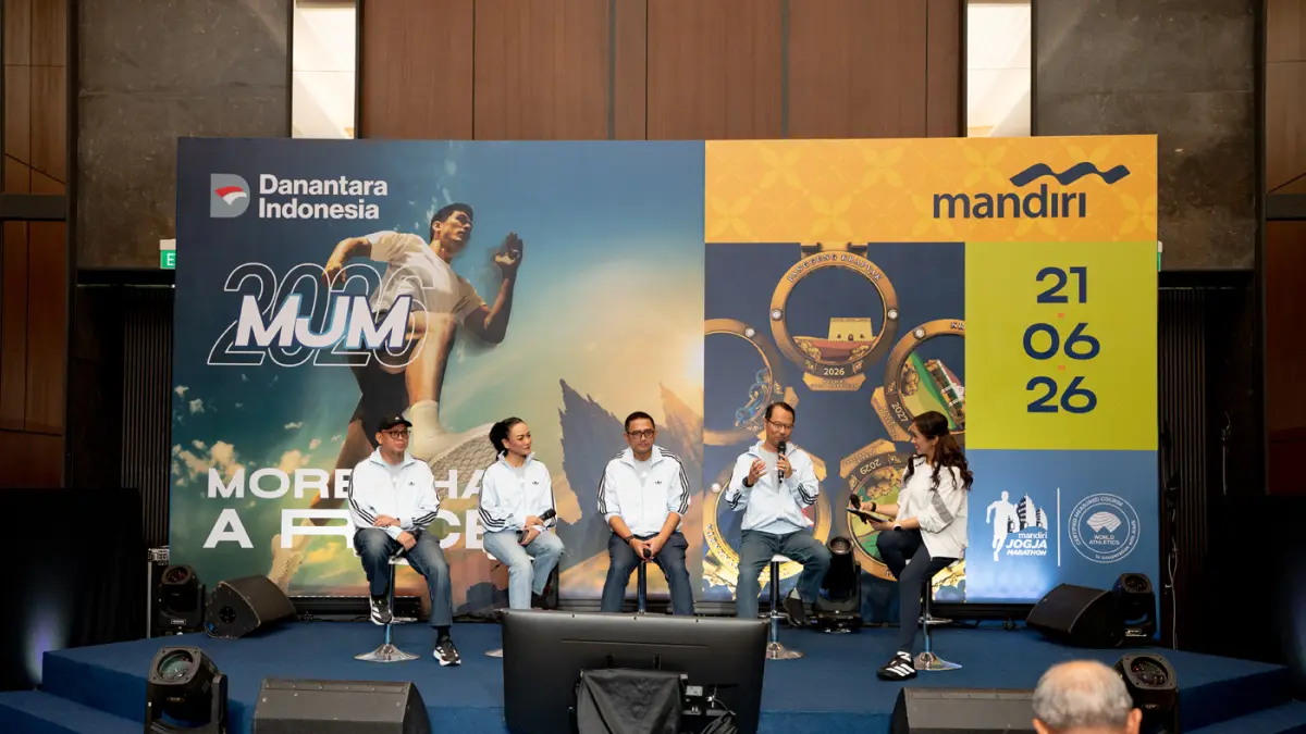 Konferensi Pers Mandiri Jogja Marathon (MJM) 2026, Yogyakarta, Kamis (18/6/2026)
