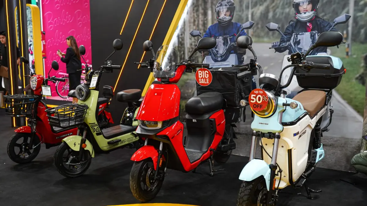 Sepeda listrik besutan United bike yang dipamerkan di PRJ 2026. (Dony/JawaPos.com) - Image