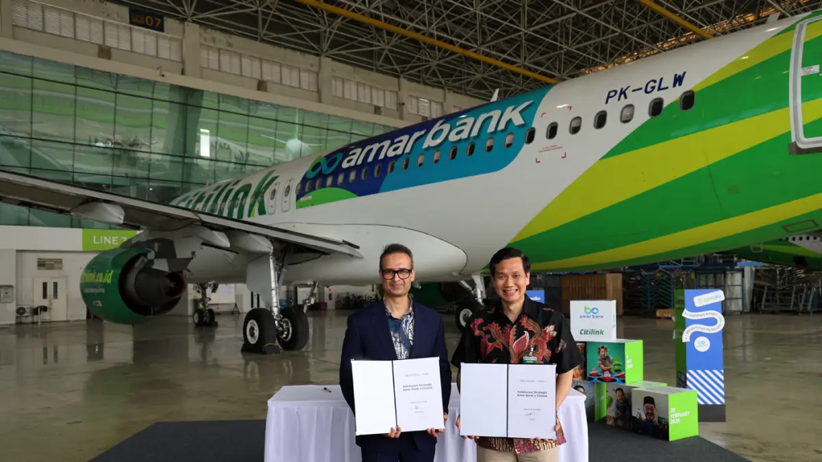 Direktur Utama Amar Bank Vishal Tulsian dan Direktur Utama Citilink Darsito Hendroseputro.
