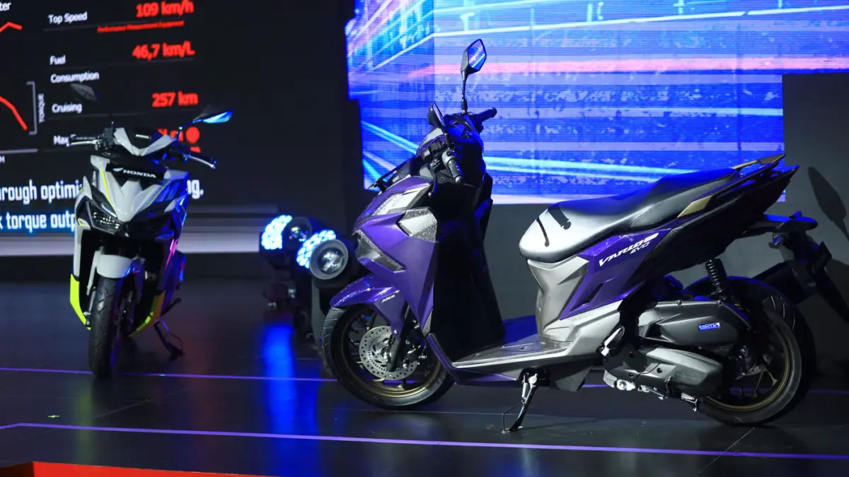 Honda Vario Evo 160 usai sesi peluncuran di AHM Safety Riding, and Training Center, Cikarang, Kabupaten Bekasi, Jawa Barat, Rabu (24/6/2026).