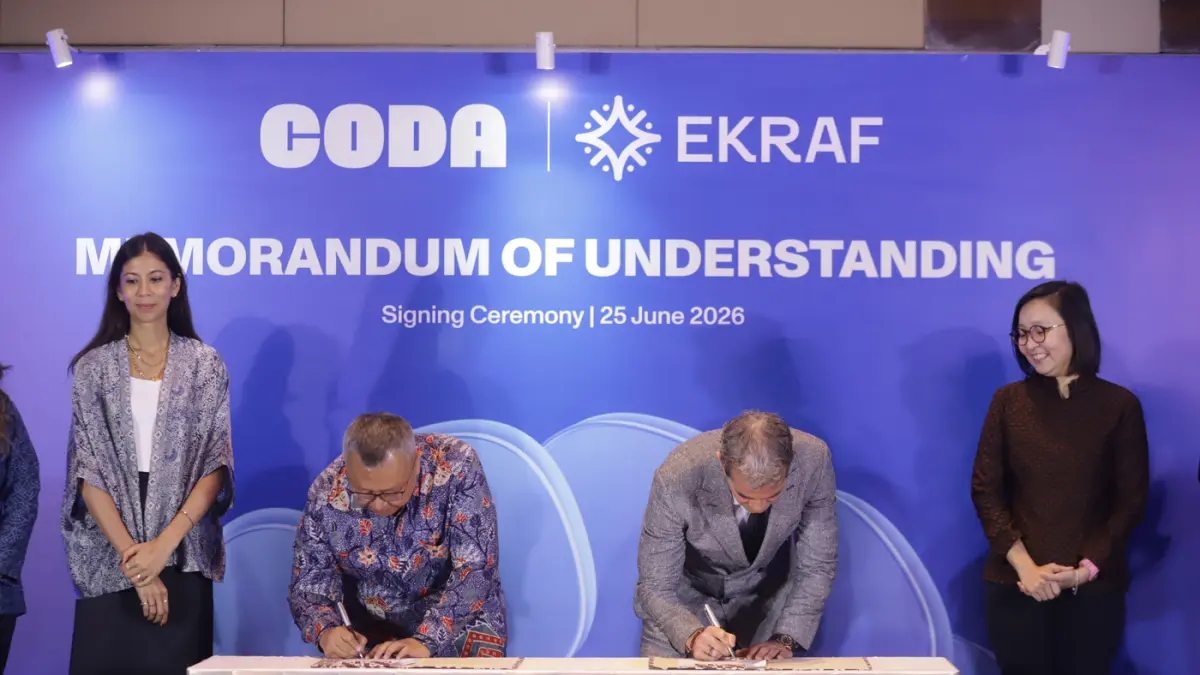 penandatanganan Nota Kesepahaman antara Coda dan EKRAF di Jakarta