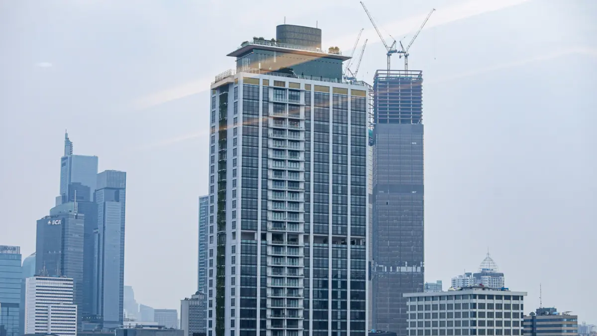Suasana gedung bertingkat di Jakarta, Kamis (25/6/2026). (Salman Toyibi/Jawa Pos)