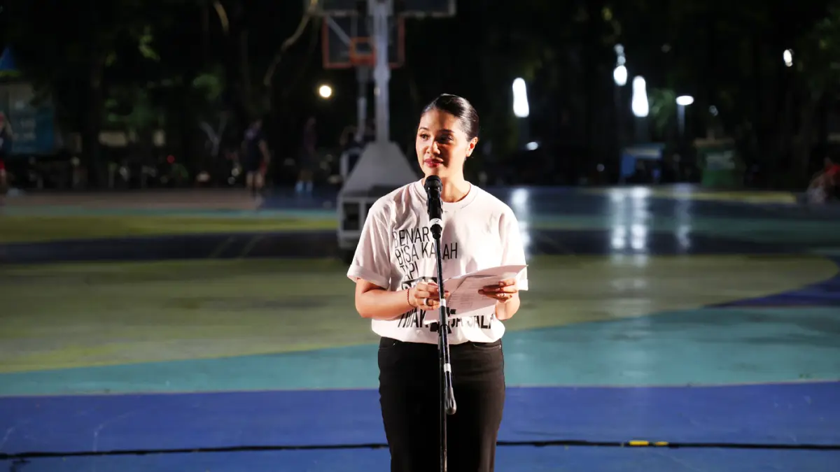 Franka Makarim, istri mantan Menteri Pendidikan, Kebudayaan, Riset, dan Teknologi (Mendikbudristek) Nadiem Makarim. (Dery Ridwansah/ JawaPos.com)