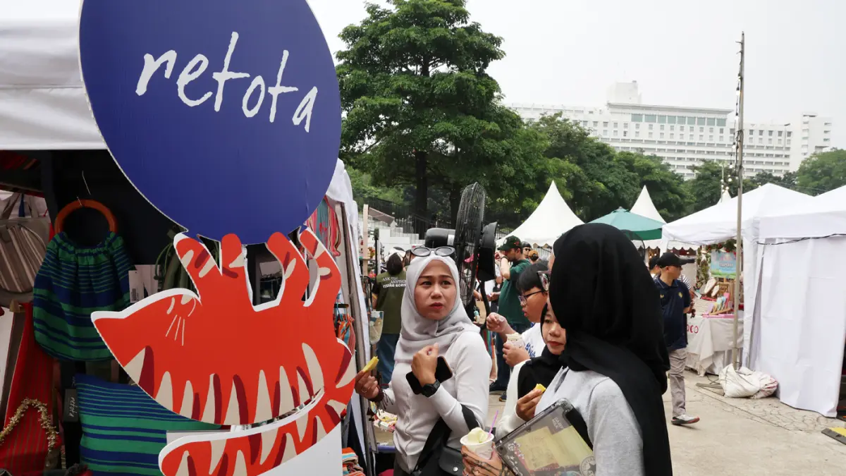 Pengunjung beraktivitas dalam acara Semasa Piknik di Taman Lapangan Banteng, Jakarta Pusat, Sabtu (28/6/2026). (Dery Ridwansah/ JawaPos.com)