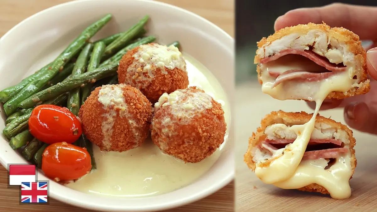 Chicken Cordon Bleu Bites Renyah di Luar, Lumer di Dalam, Praktis Jadi Stok Lezat yang Siap Dinikmati Kapan Saja (youtube devina hermawan) - Image