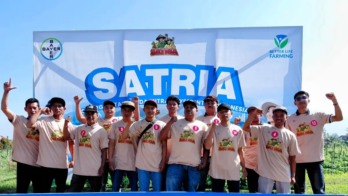 Para petani muda terlibat dalam kegiatan temu Program Bayer SATRIA.