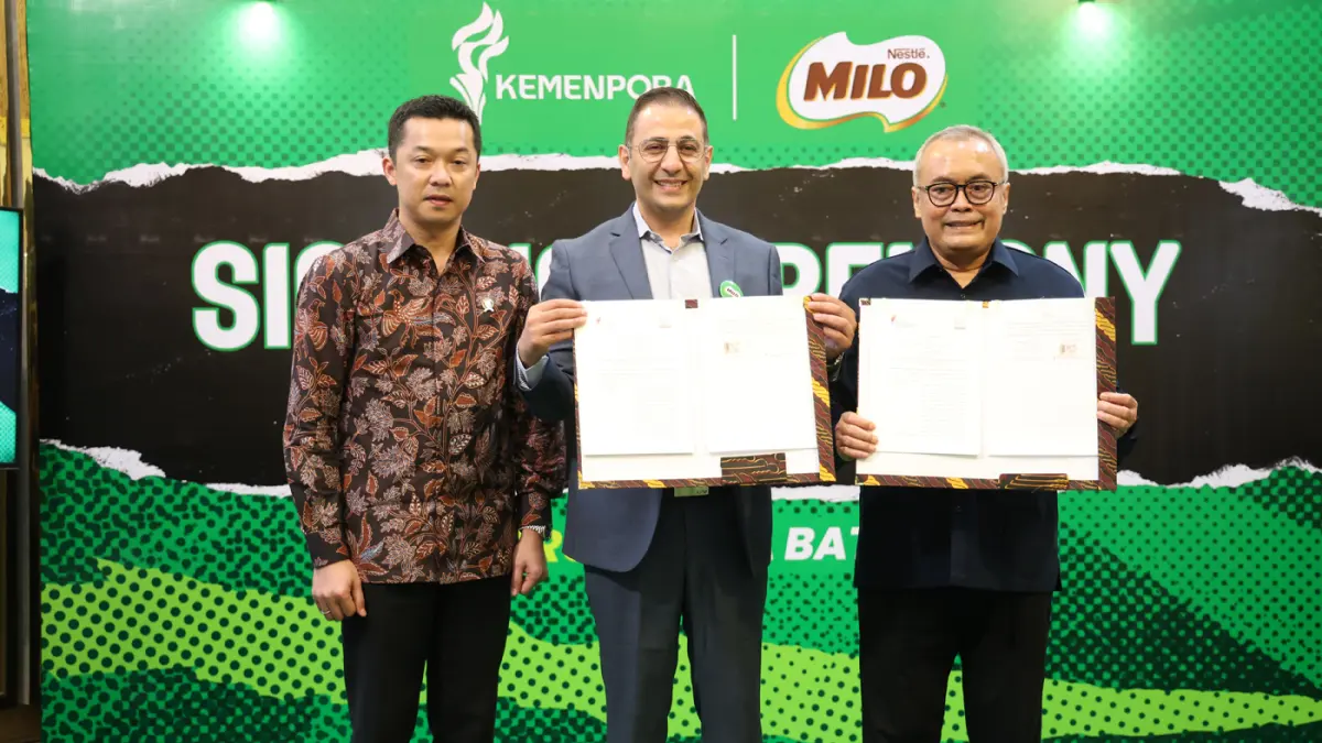 penandatanganan nota kesepahaman antara Nestle MILO dan Kementerian Pemuda dan Olahraga Republik Indonesia (Kemenpora RI)