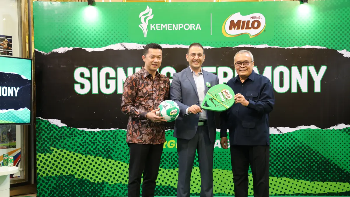 penandatanganan nota kesepahaman antara Nestle MILO dan Kementerian Pemuda dan Olahraga Republik Indonesia (Kemenpora RI)