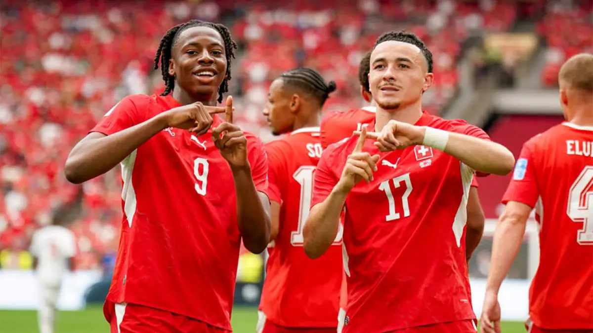 Selebrasi pemain Swiss. (Dok. Swiss FA) - Image