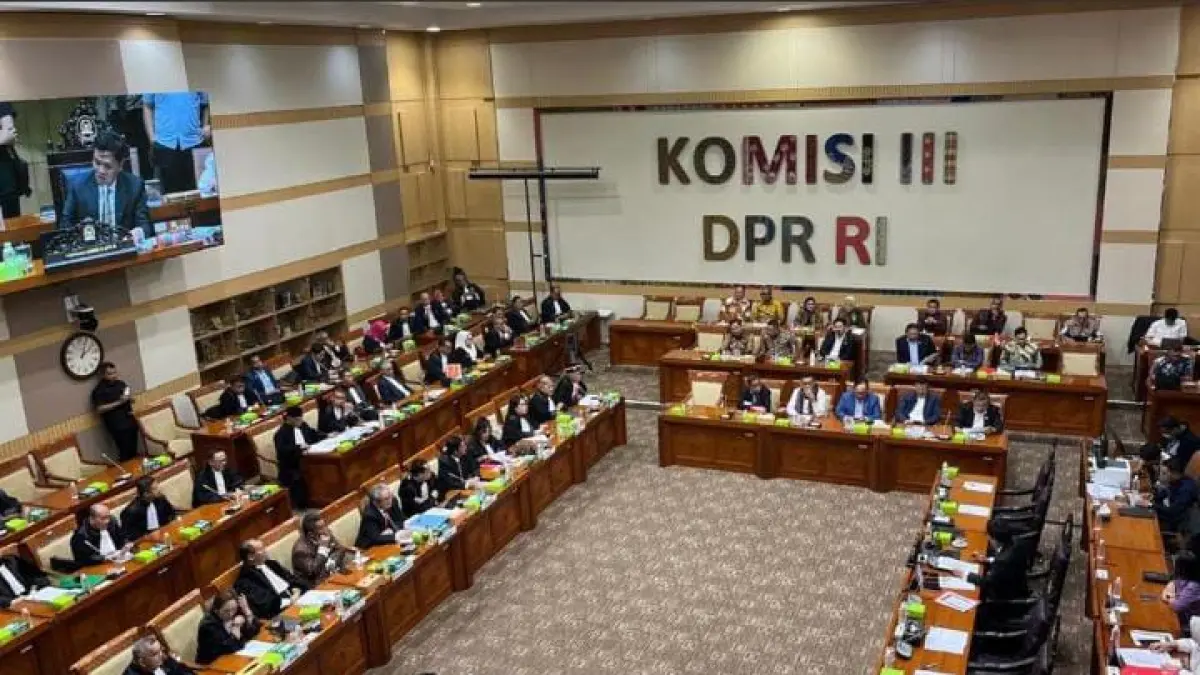 Panitia Khusus (Pansus) Rancangan Undang-Undang (RUU) Hukum Perdata Internasional (HPI) Komisi III DPR RI menggelar Rapat Dengar Pendapat Umum (RDPU) bersama Perhimpunan Advokat Indonesia Profesional (PERADI Profesional) di Kompleks Parlemen, Senayan, Jakarta, Senin (13/7). (Istimewa) - Image