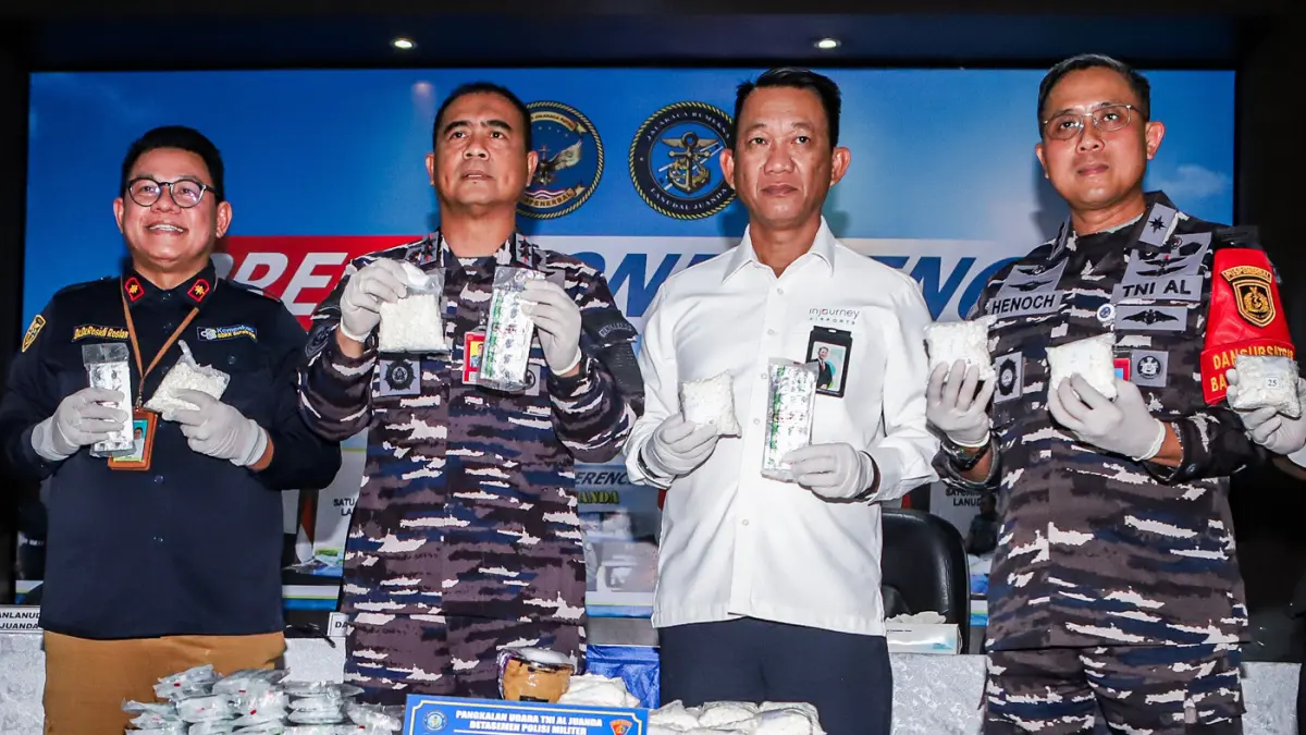 Pengamanan sejumlah obat keras dan narkotika di Mako Lanudal Juanda - Image