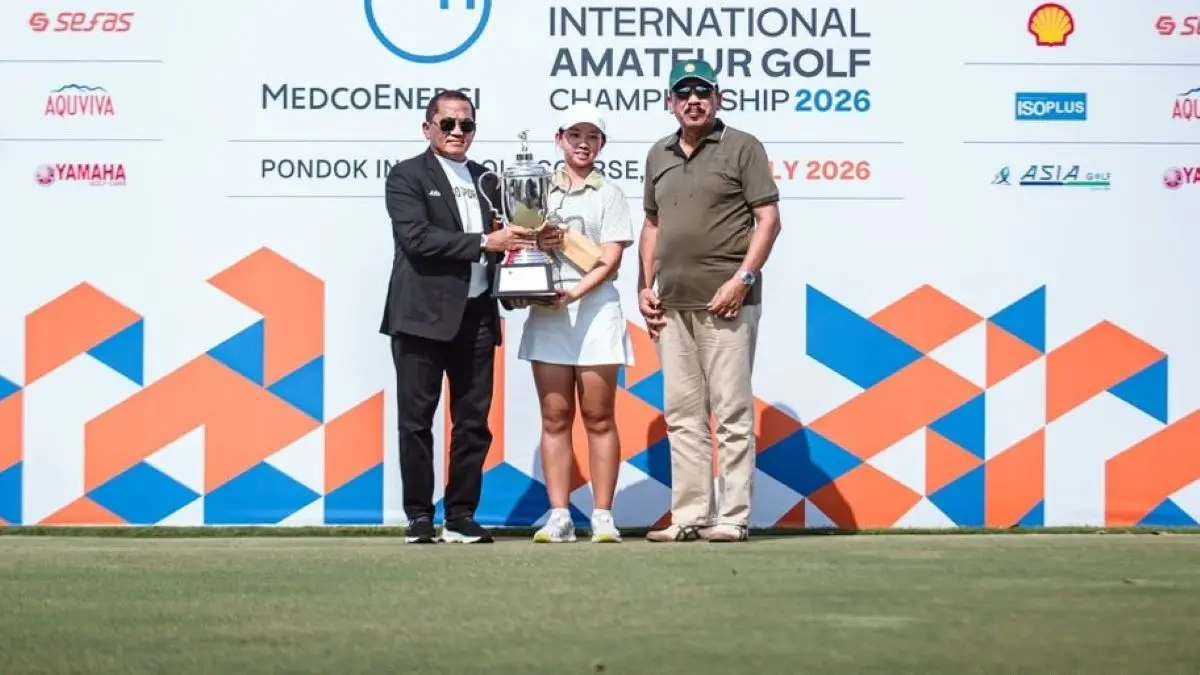 Pegolf putra dan putri Indonesia berjaya di Medco-Pondok Indah International Amateur Golf Championship 2026 di Pondok Indah Golf Course, Jakarta, Kamis (16/7). (Istimewa) - Image