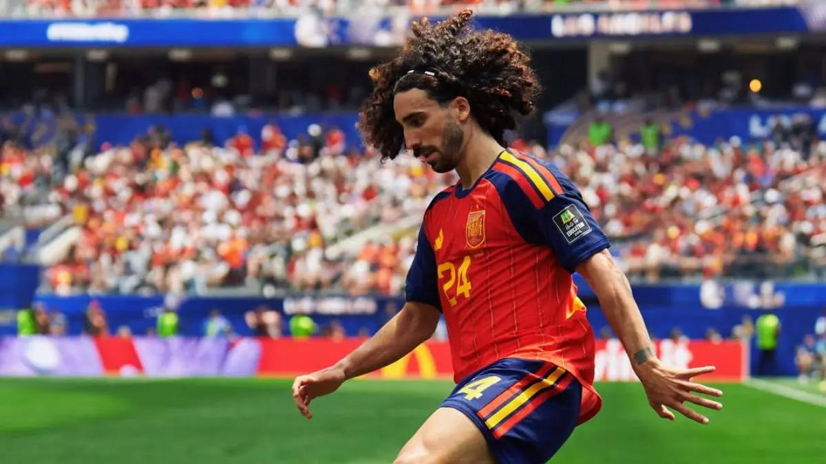 Duel Marc Cucurella dan Lionel Messi diprediksi menjadi pemain yang menentukan hasil final Piala Dunia 2026 antara Spanyol dan Argentina. (Instagram @cucurella3) - Image