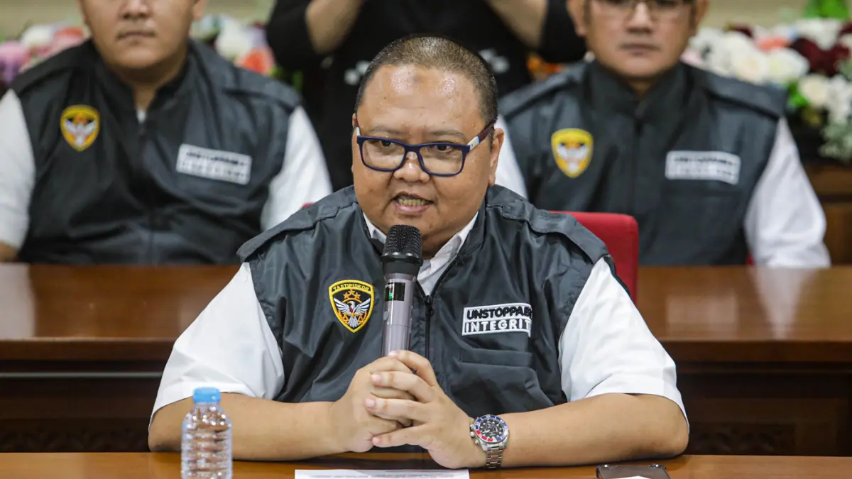 Kabag Ops Kortastipidkor Polri Kombes Ahmad Yusuf Afandi memberikan keterangan di Mabes Polri, Jakarta, Senin (20/7/2026). (Salman Toyibi/Jawa Pos)