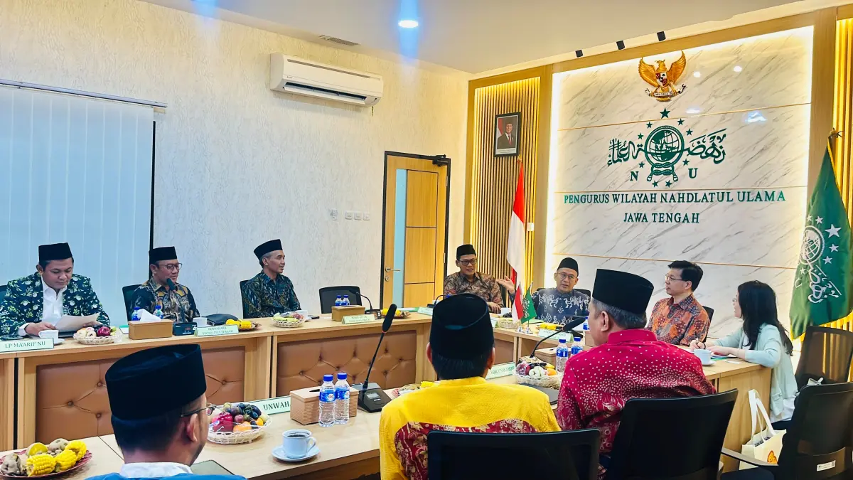 Pengurus Wilayah Nahdlatul Ulama (PWNU) Jawa Tengah dan Konsulat Jenderal (Konjen) Republik Rakyat Tiongkok di Semarang, Kamis (23/7). (Istimewa) - Image